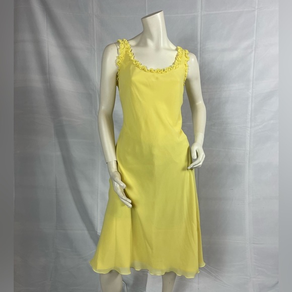 Liz Claiborne Yellow Ruffle Dress - Picture 1 of 7
